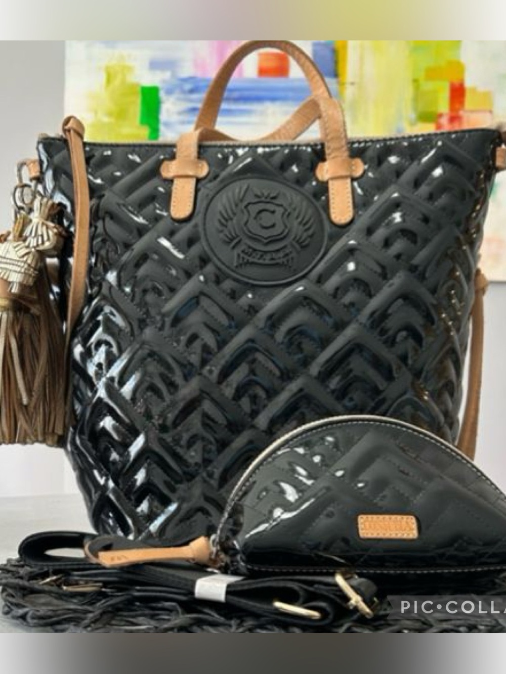 Consuela Inked Quilted Sling + Pouch